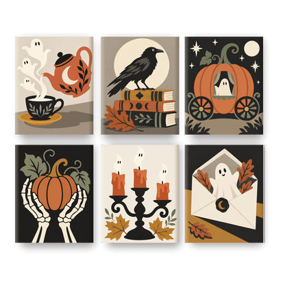 6 Mini Paintings - Vintage Enchantments Set - Paint by numbers