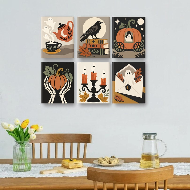 6 Mini Paintings - Vintage Enchantments Set
