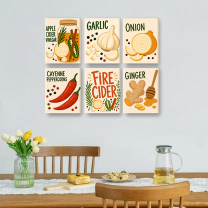 6 mini-peintures - Cidre chaud épicé