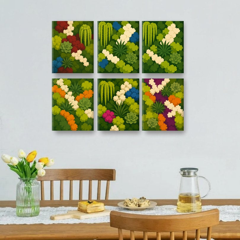 6 Mini Quadri - Set Muri di Muschio
