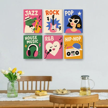 6 mini-peintures - Collection rythme