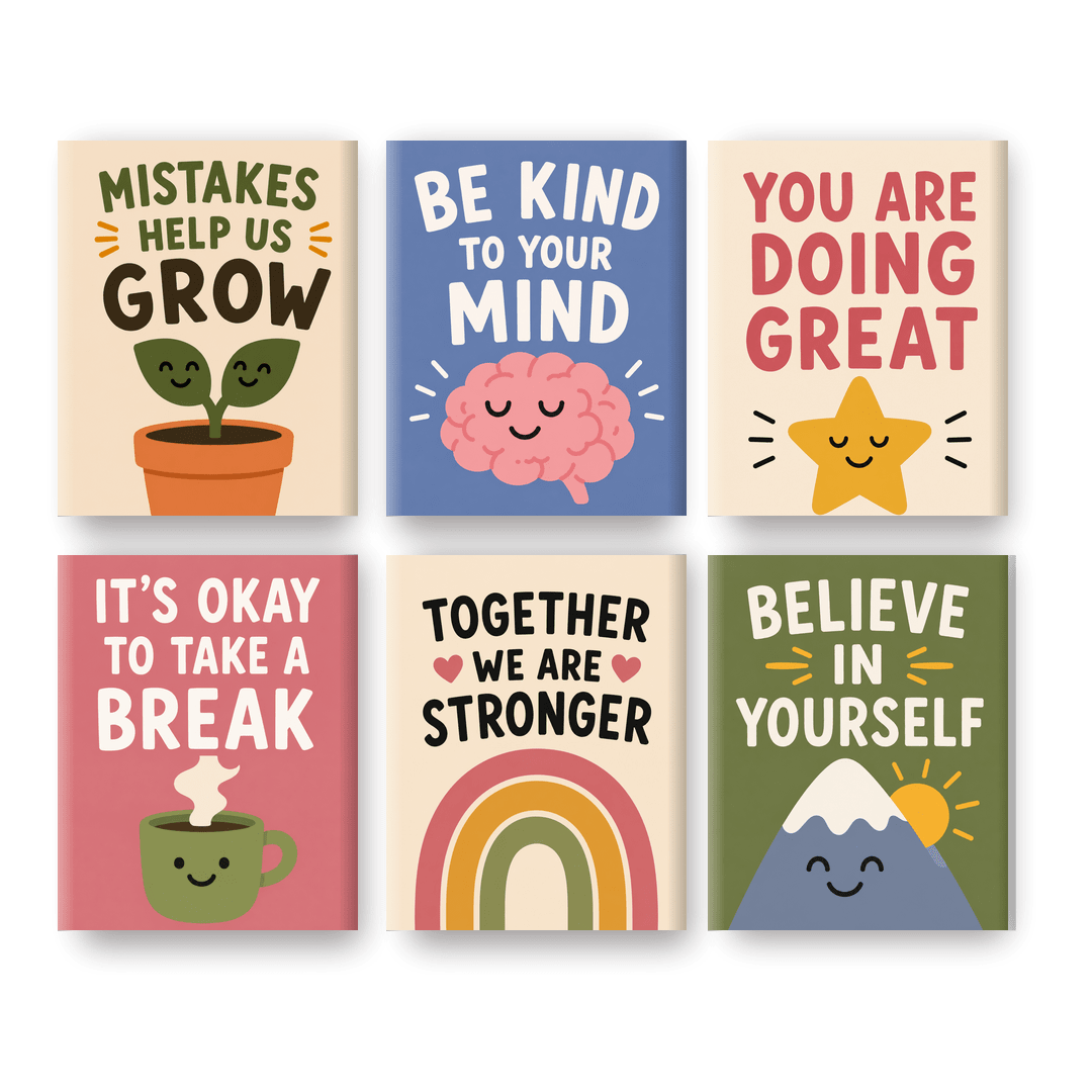 6 Mini Paintings - Vibes & Positivity Set - Paint by numbers