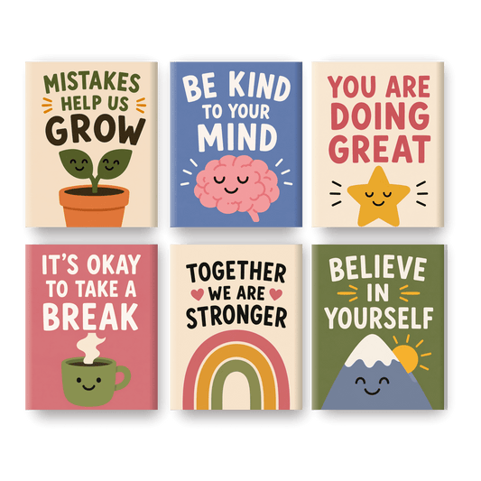 6 Mini Paintings - Vibes & Positivity Set - Paint by numbers