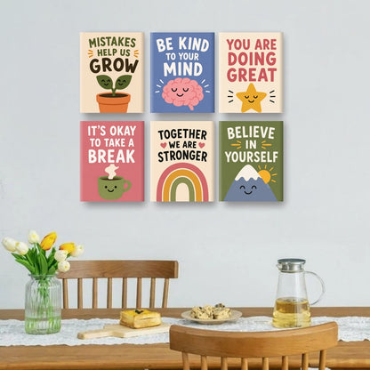 6 Mini Quadri - Set Buone Vibrazioni e Positività