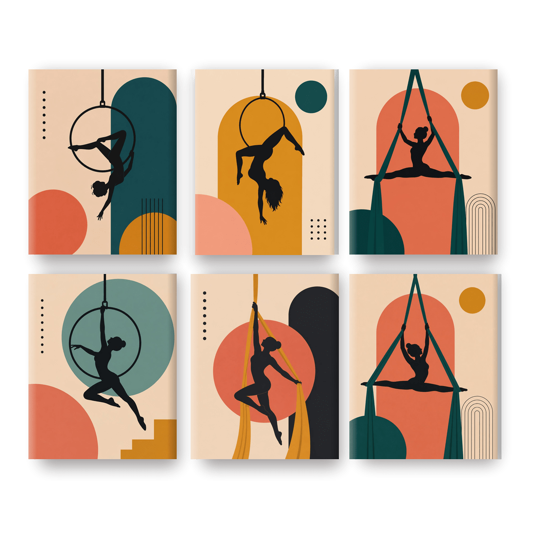 6 Mini Paintings - Aerial Arts Set - Paint by numbers