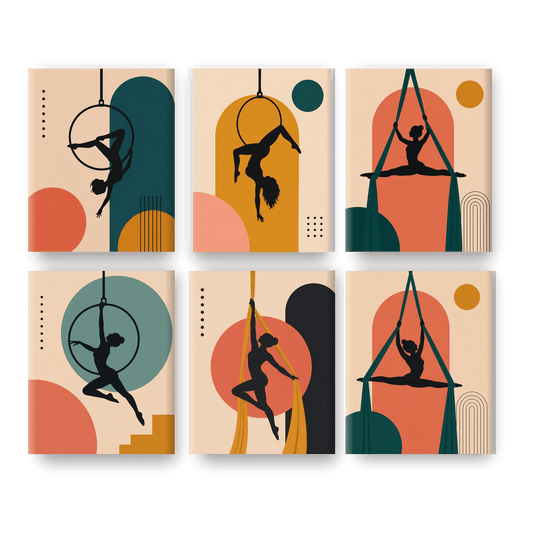 6 Mini Paintings - Aerial Arts Set - Paint by numbers