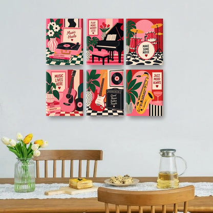 6 Mini Paintings - Good Vibes Music Set
