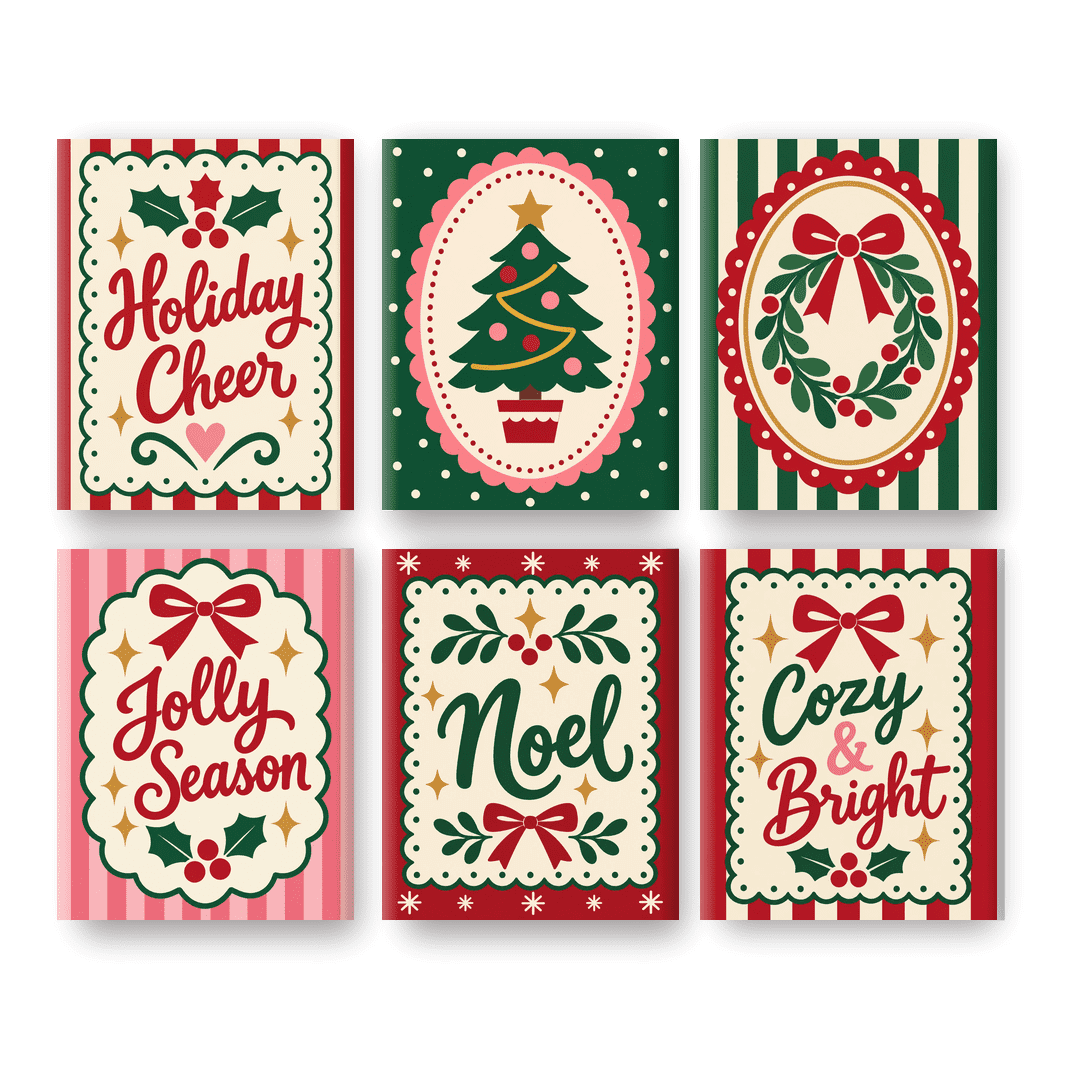 6 mini-peintures - Camées de Noël classiques