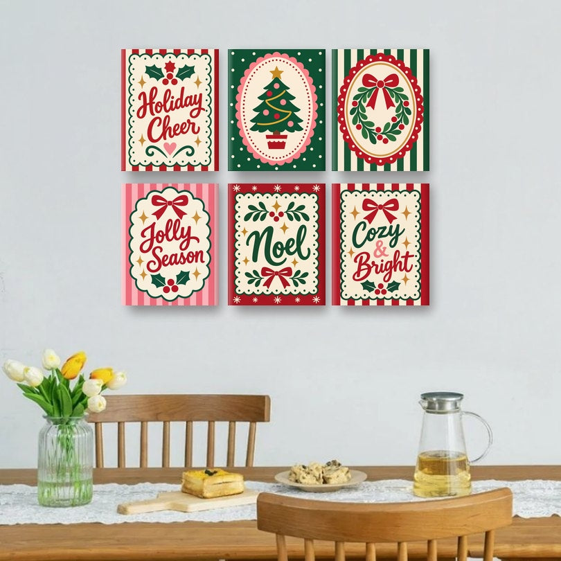6 mini-peintures - Camées de Noël classiques