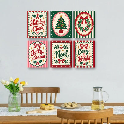 6 mini-peintures - Camées de Noël classiques