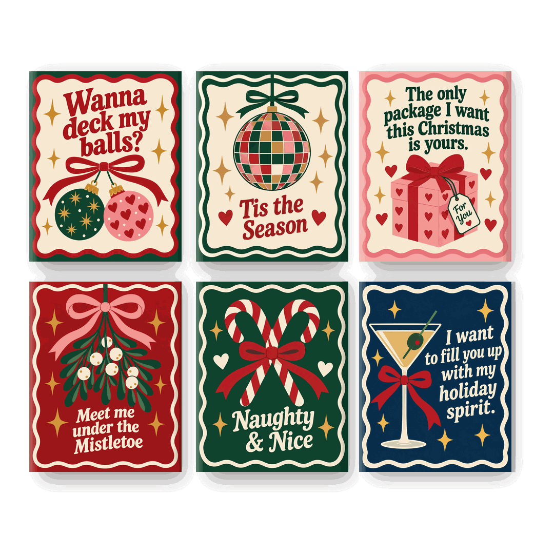 6 Mini Paintings - Funny Christmas Quotes Set – Diy Art Club