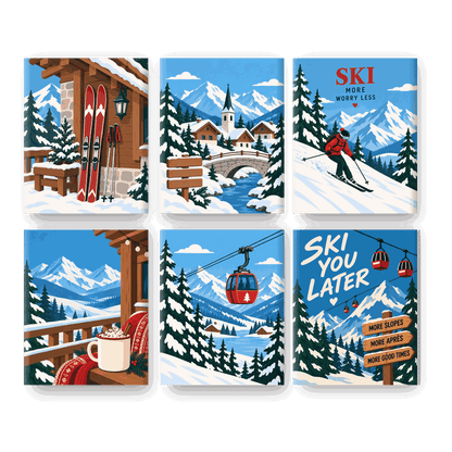 6 Mini Paintings - Winter Chalet Set