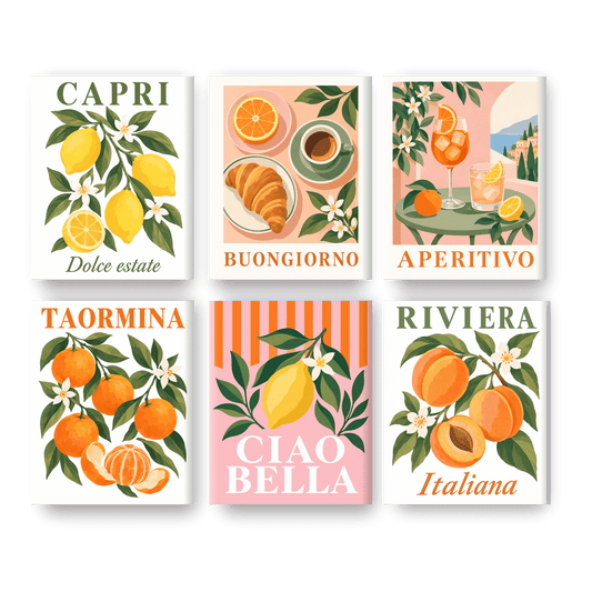 6 Minitavlor - Citroner från Capri-paket