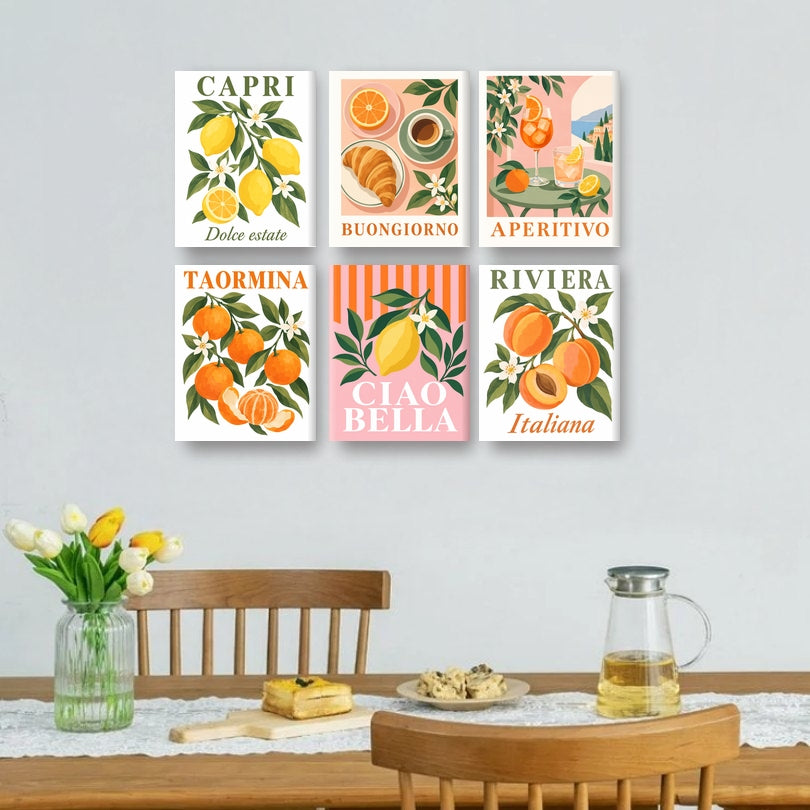 6 Mini Quadri - Set Limoni di Capri