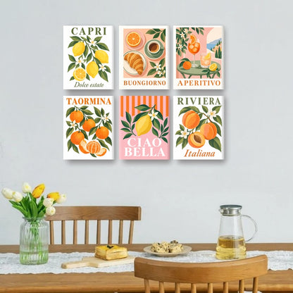 6 Mini Quadri - Set Limoni di Capri