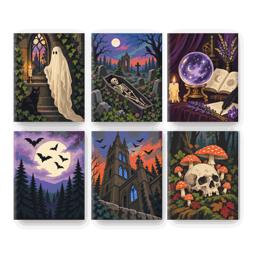 6 Mini Paintings - Gothic After Dark Set