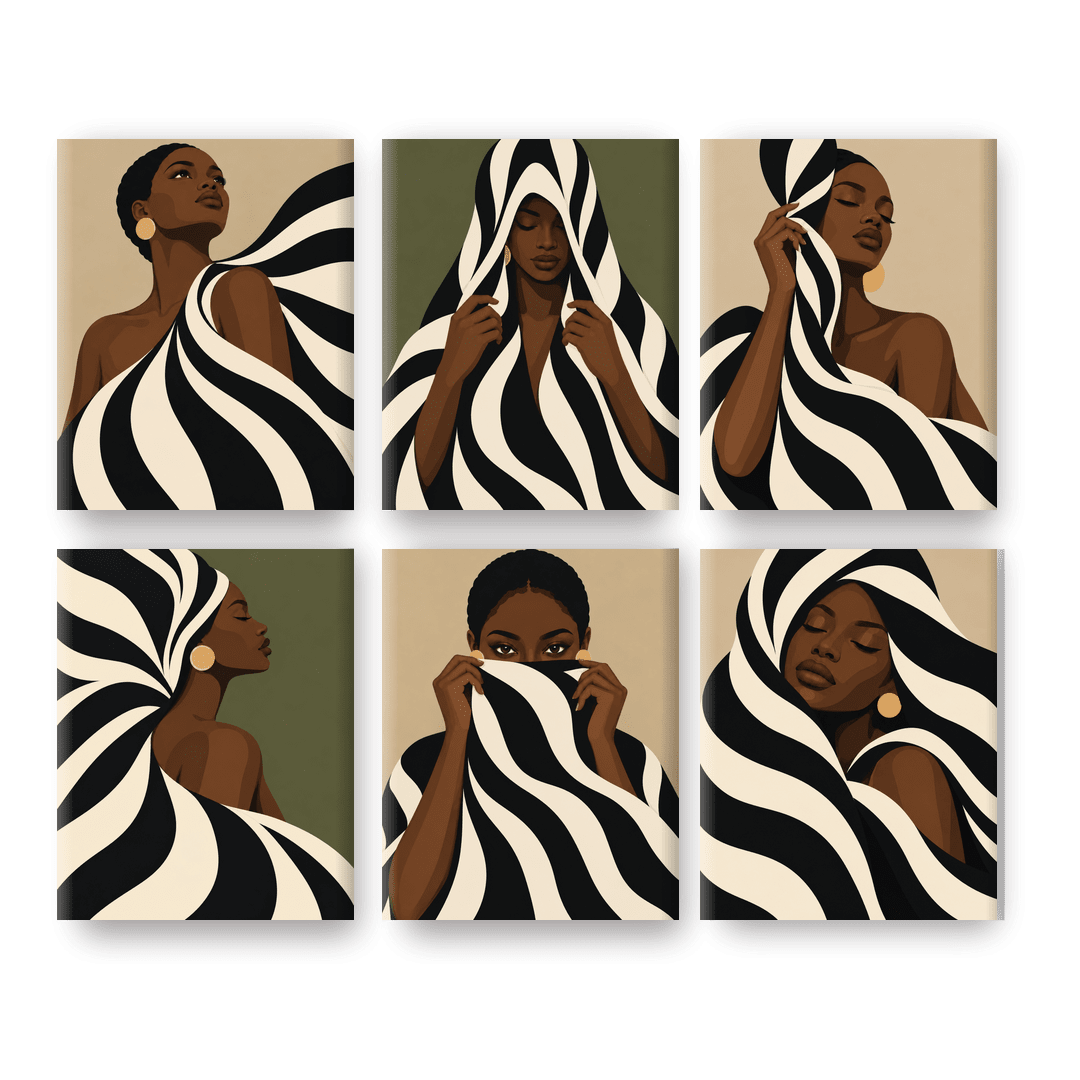 6 Mini Paintings - Ivory Muse Set