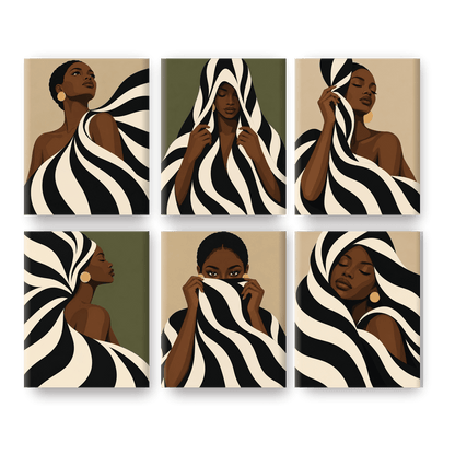 6 Mini Paintings - Ivory Muse Set