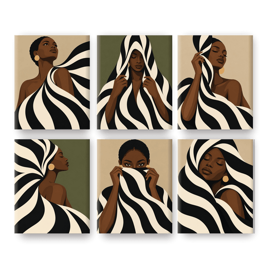 6 Mini Paintings - Ivory Muse Set