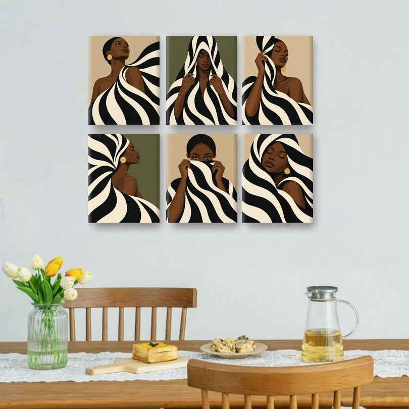 6 Mini Paintings - Ivory Muse Set