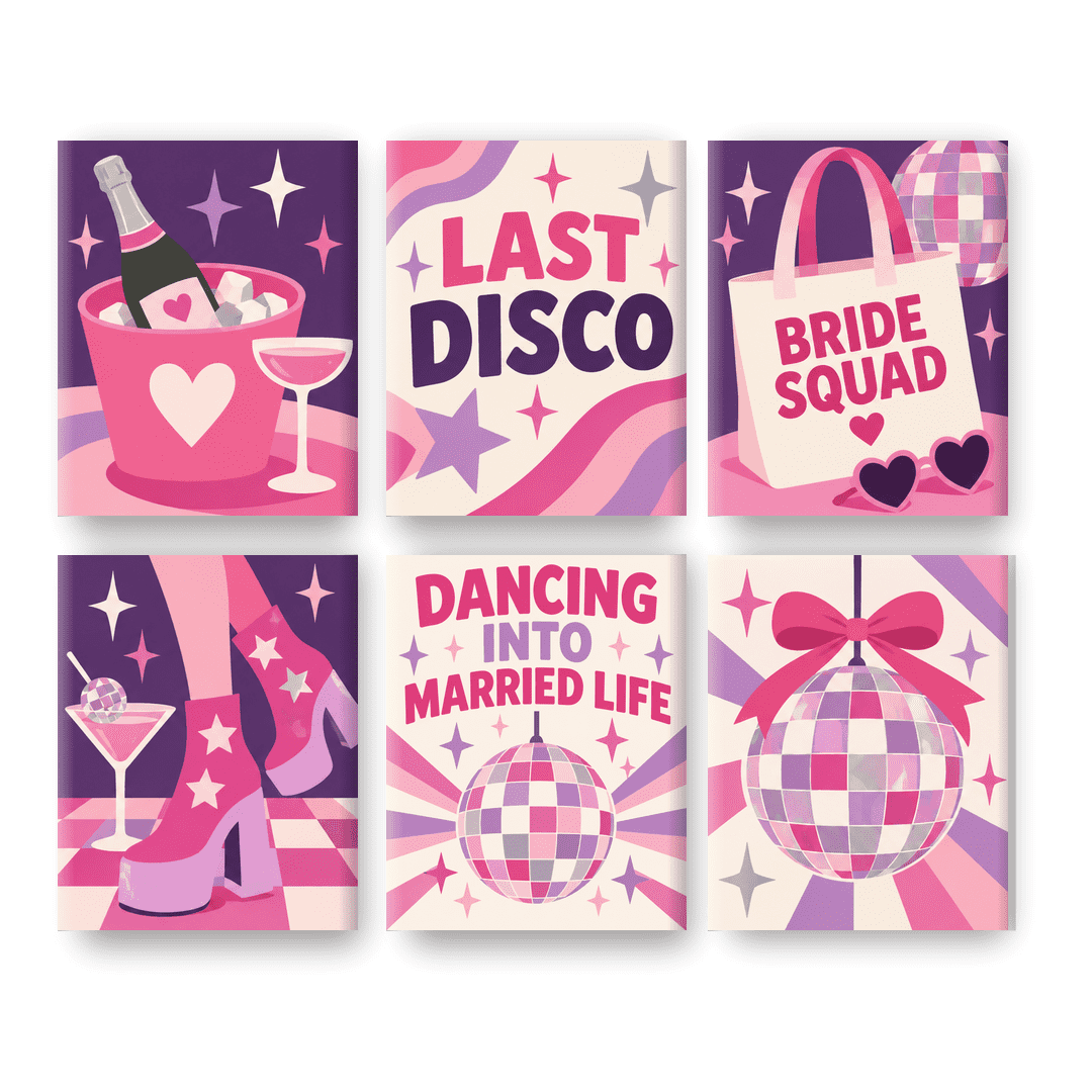 6 Mini Paintings - Last Disco Set