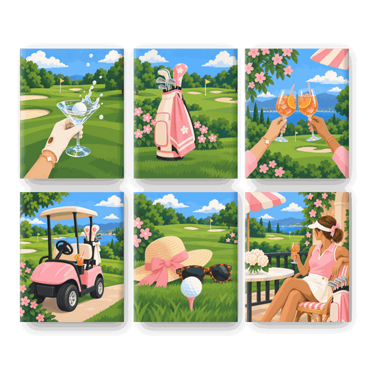6 Minitavlor - Rosa poloretreat-paket