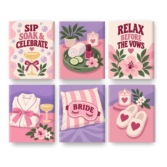 6 Mini Paintings - Relax Before the Vows Set