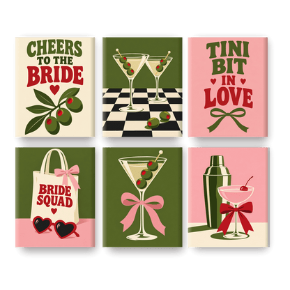 6 Mini Paintings - Tiny Bit in Love Set