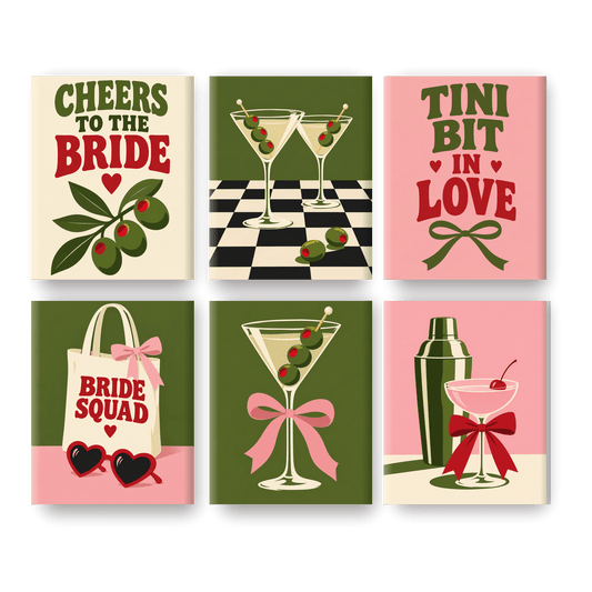 6 Mini Paintings - Tiny Bit in Love Set