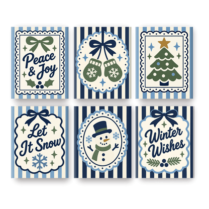 6 Mini Paintings - Winter Wishes Set