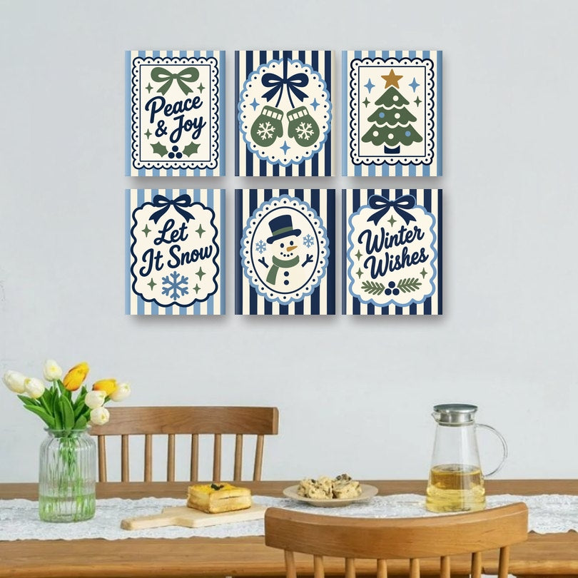 6 Mini Paintings - Winter Wishes Set