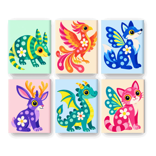 6 Mini Paintings - Alebrijes Set