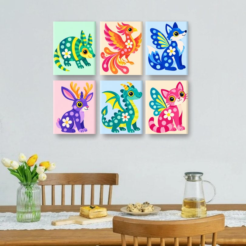 6 Mini Paintings - Alebrijes Set