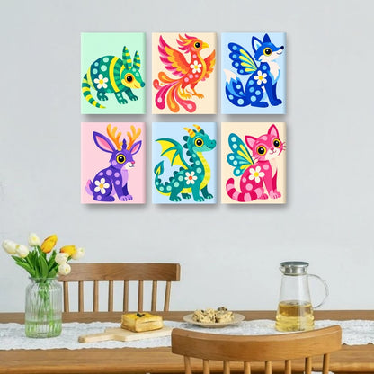 6 Mini Paintings - Alebrijes Set