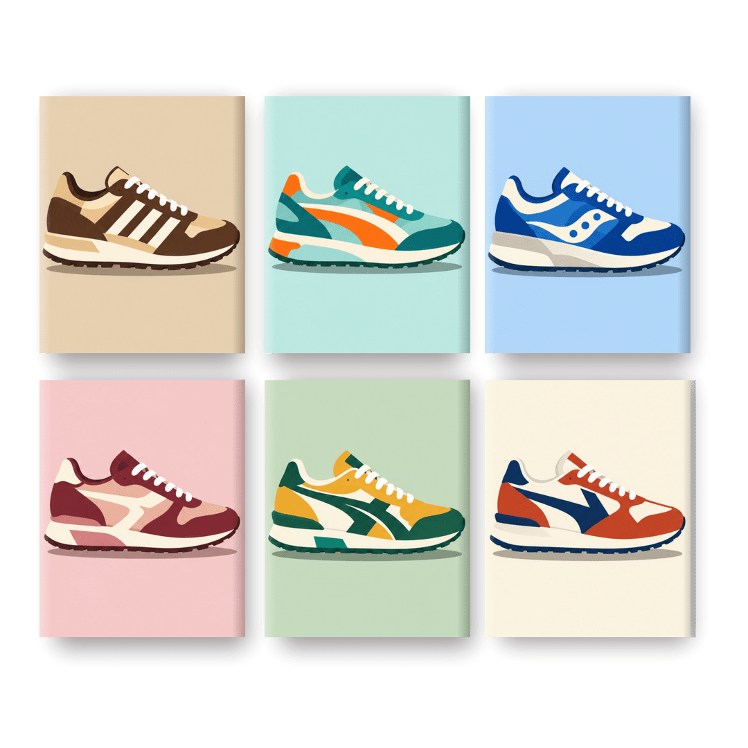 6 Mini Paintings - Classic Strides Set