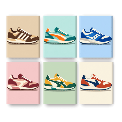 6 Mini Paintings - Classic Strides Set