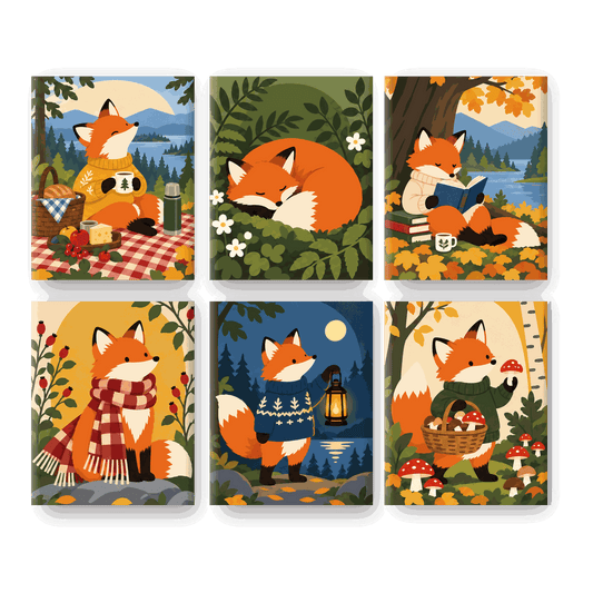 6 Mini Paintings - Fox Tales Set
