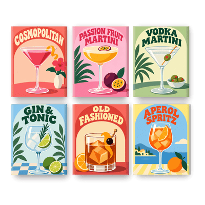 6 Minitavlor - Groovy skål-paket