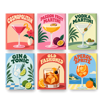 6 Minitavlor - Groovy skål-paket