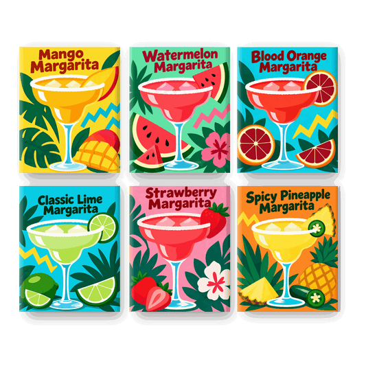6 Mini Paintings - Margarita Fiesta Set