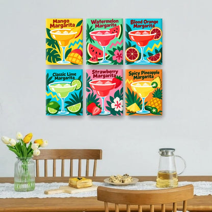 6 Mini Paintings - Margarita Fiesta Set