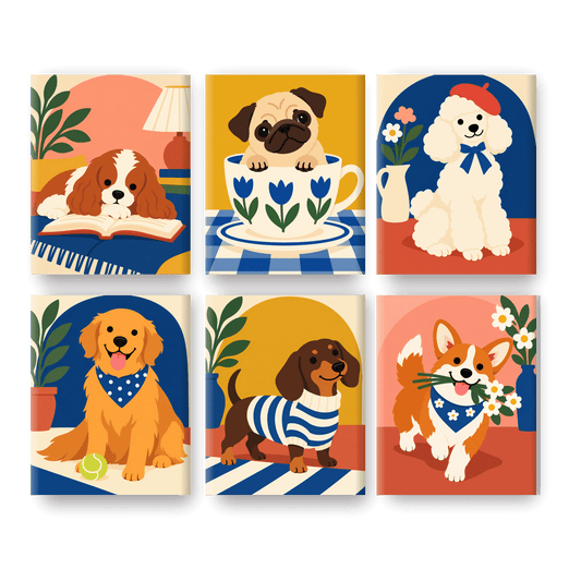 6 Mini Paintings - Paws & Personality Set