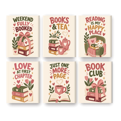 6 Mini Paintings - Petals & Pages Set