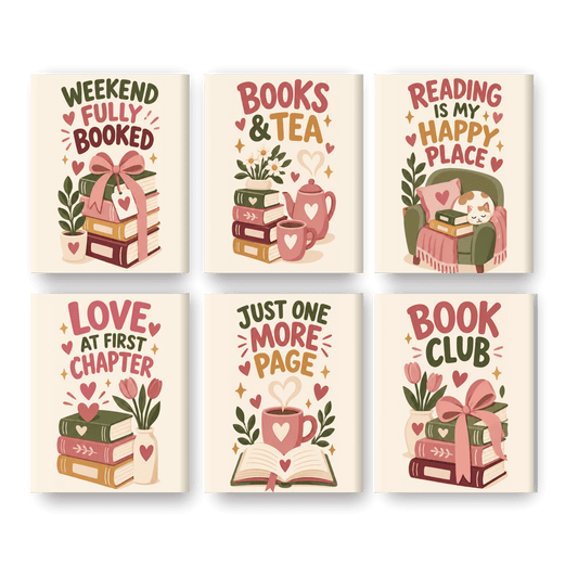 6 Mini Paintings - Petals & Pages Set