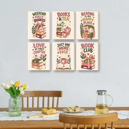 6 Mini Paintings - Petals & Pages Set