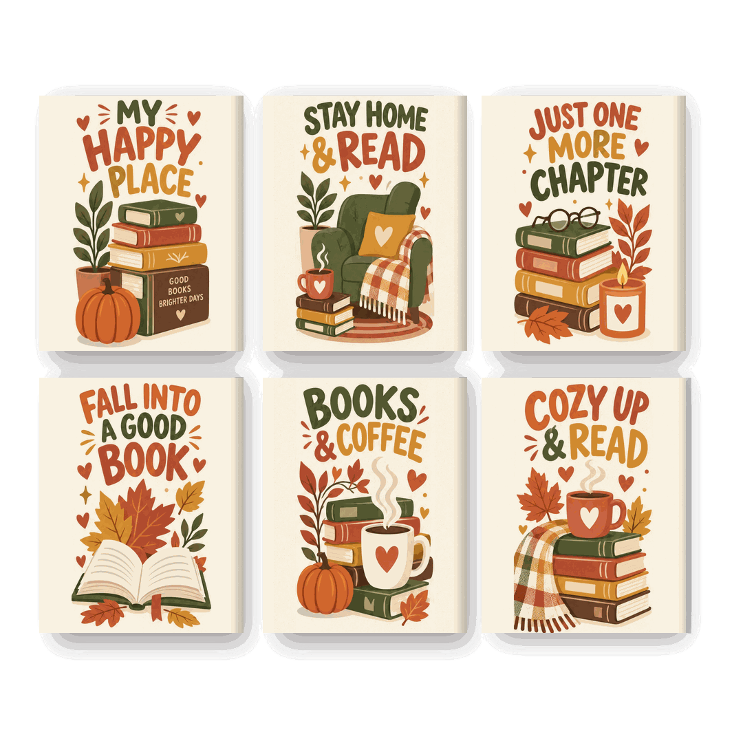 6 Mini Paintings - Pumpkin Spice Pages Set
