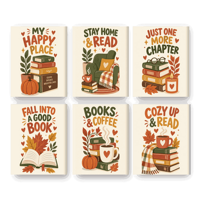 6 Mini Paintings - Pumpkin Spice Pages Set