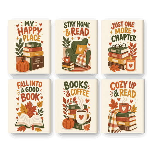 6 Mini Paintings - Pumpkin Spice Pages Set
