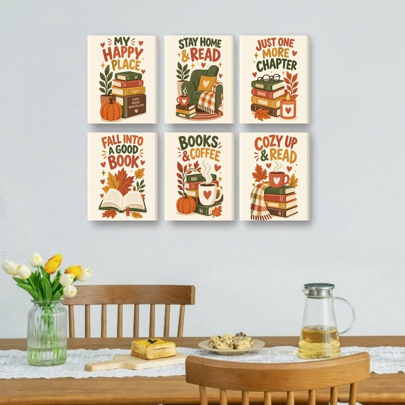 6 Mini Paintings - Pumpkin Spice Pages Set