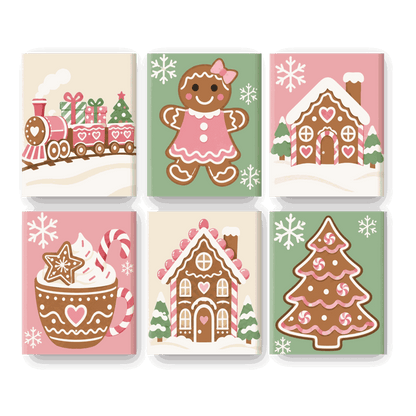 6 minicuadros - Navidad de hadas de azúcar